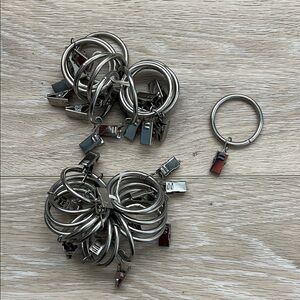 28 Chrome Silver Key Rings with Clips